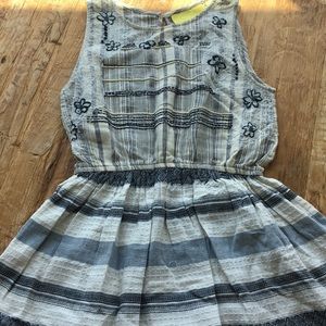 Anthropologie embroidered peplum tank